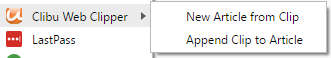 Web Clipper Context menu